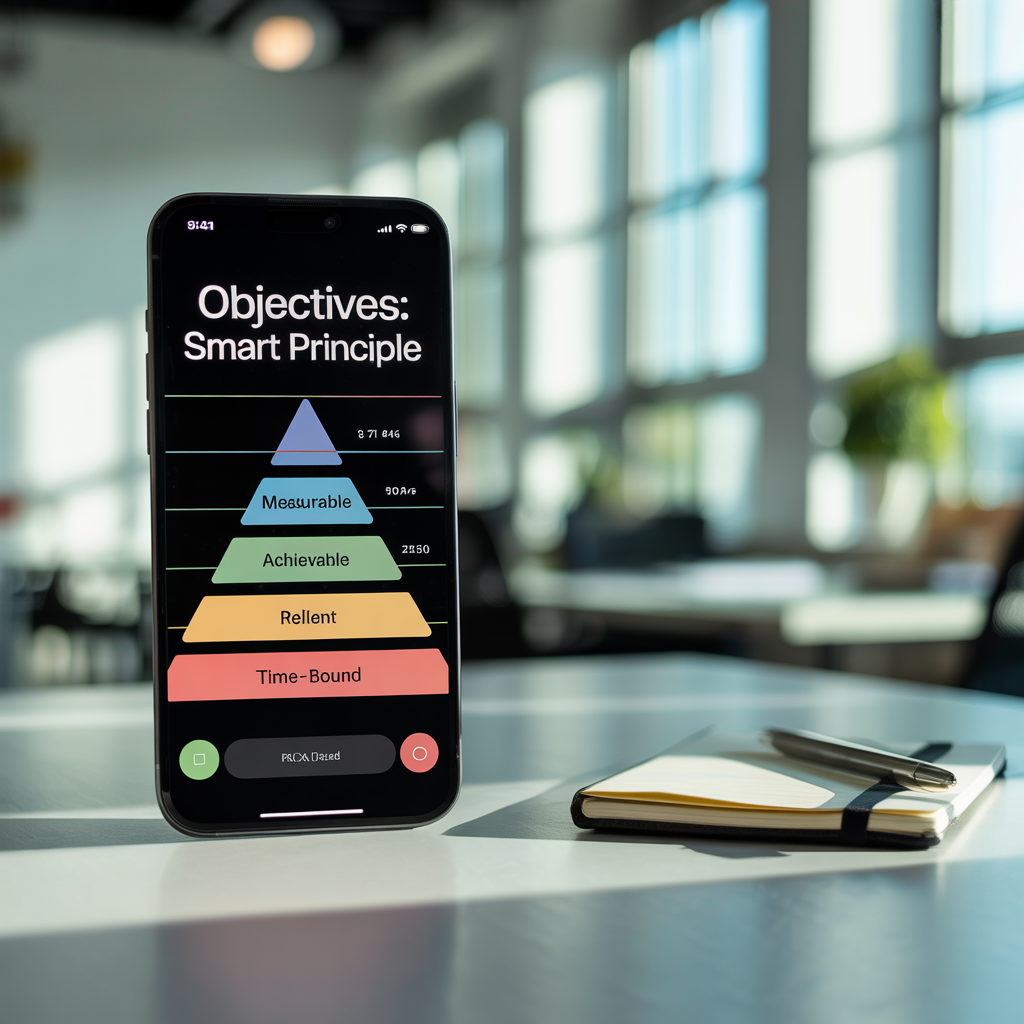 Rocket Bookkeeper framework of SMART objectives showing specific, measurable, achievable, relevant, and time-bound goals