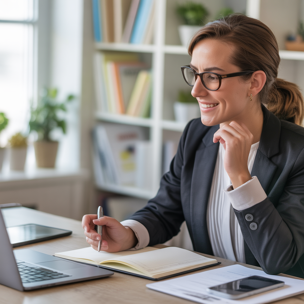 Business owner reviewing proper bookkeeping records to save thousands in taxes with calculator and financial documents